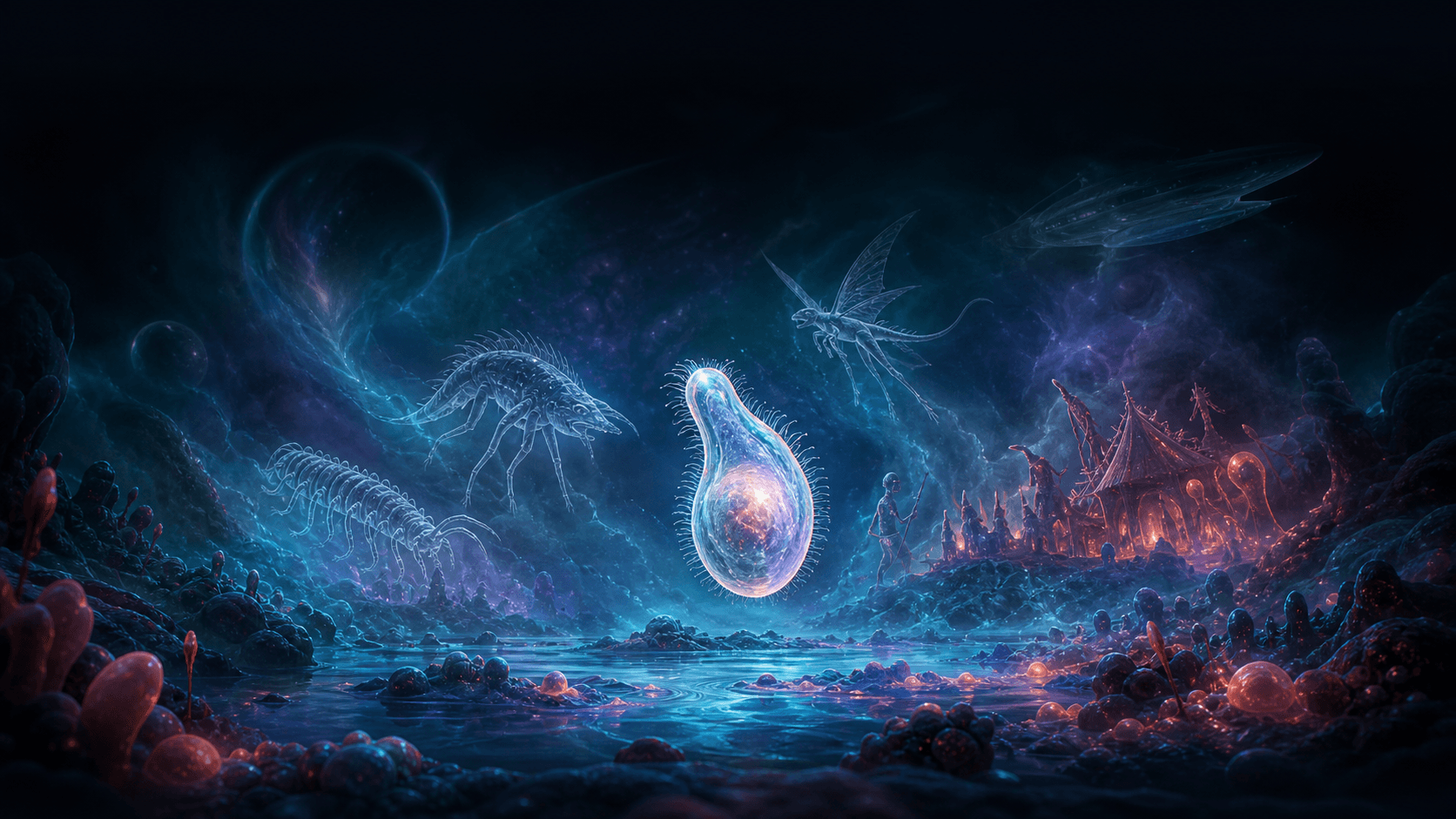 Primordial Matter: Birth of Forms